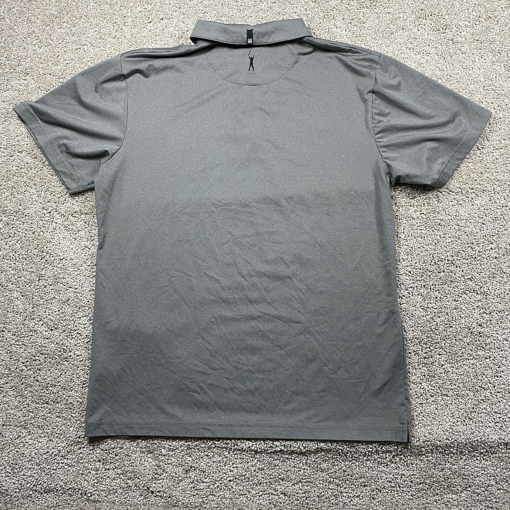 Mizzen + Main Phil Mickelson Mens‎ Large Gray Short Golf Polo Shirt Stretch - Picture 3 of 8